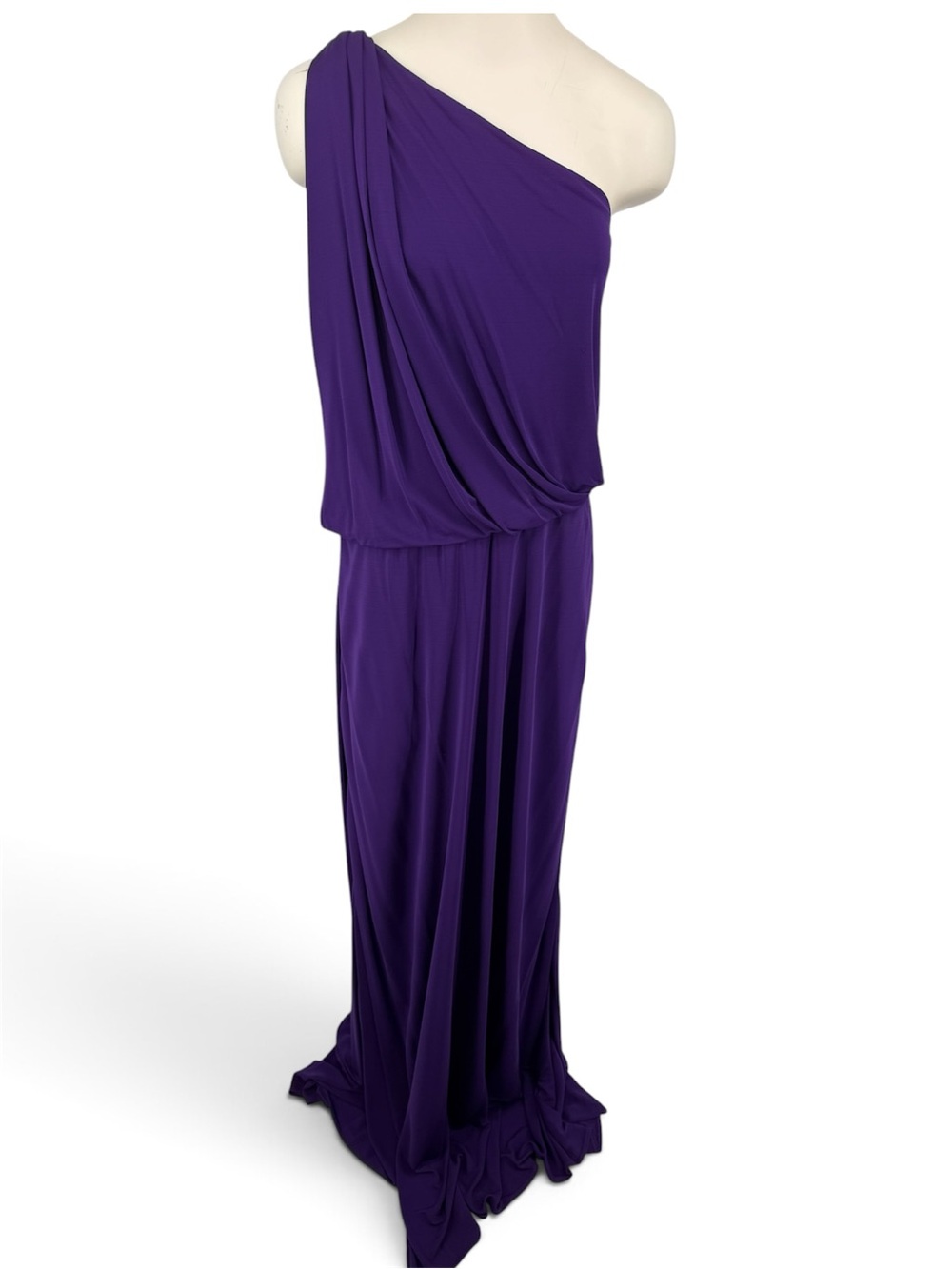 Lanvin Purple One-Shoulder Gathered Waist Maxi Dress Size Small/Medium